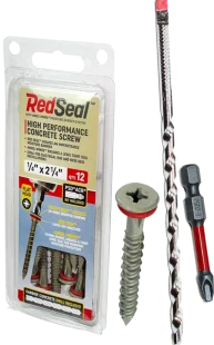 Concrete Screw Red Seal Moisture Barrier High Performance Flat Head Concrete Anchor Review - Best Screws for Stucco