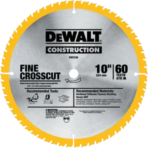 DEWALT DW3106P5D60I Series 20 Saw Blade – Best saw blade for crosscutting