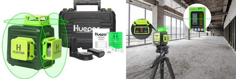 Huepar 3D Cross Line Self-leveling Laser Level - Best Laser level for outdoor use Review