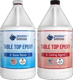 EPOXY RESIN CRYSTAL CLEAR 1 Gallon Kit. FOR SUPER GLOSS COATING and  TABLETOPS