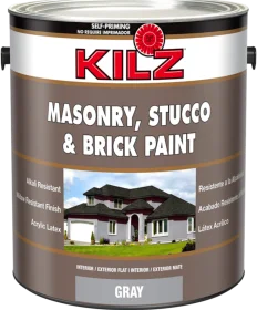 KILZ Interior/Exterior Self-Priming Masonry, Stucco and Brick Flat Paint - Best paint for fiber cement siding