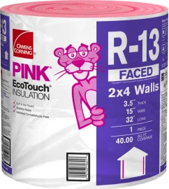 Owens Corning R-13 Faced Insulation Roll Review - Best Insulation for 2x4 Walls
