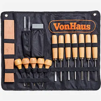 Tools to Have in Workshop - VonHaus-Wood-Carving-Knife-Tool-Set