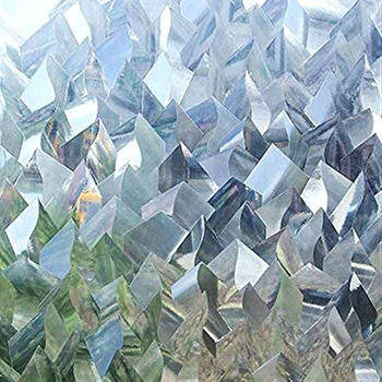 Rabbitgoo Privacy Window Film 3D Crystal Icicles Stained Glass Film Review - Best Window Film for Day and Night Privacy